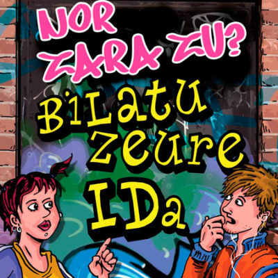 Comic "Quien eres tu busca tu ID" en euskera con sortzen consultoria de igualdad de genero