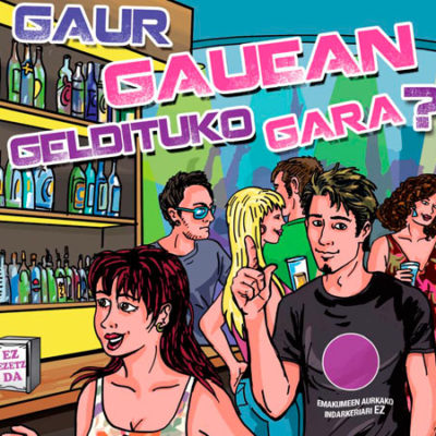 Comic "quedamos esta noche" en euskera con sortzen consultoria de igualdad de genero